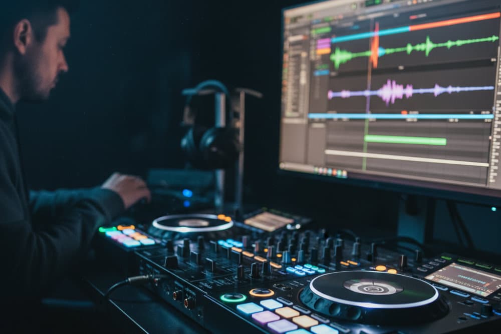 Professionelles DJ Equipment und Mischpult