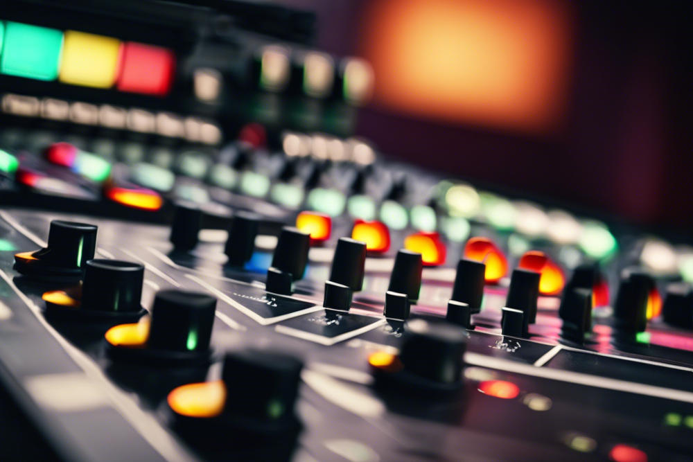 music mixing console